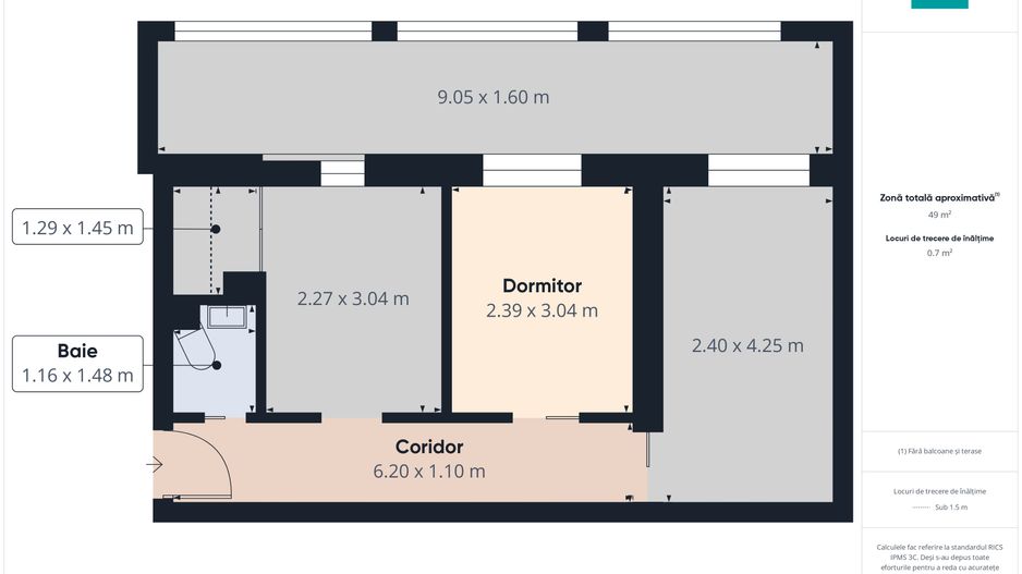 Apartament 3 camere | 49 mp | Sector 5 - Poză 8