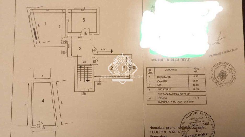 Gradina Icoanei | Apartament 5 camere in vila interbelică | Curte individuală - Schiță 26