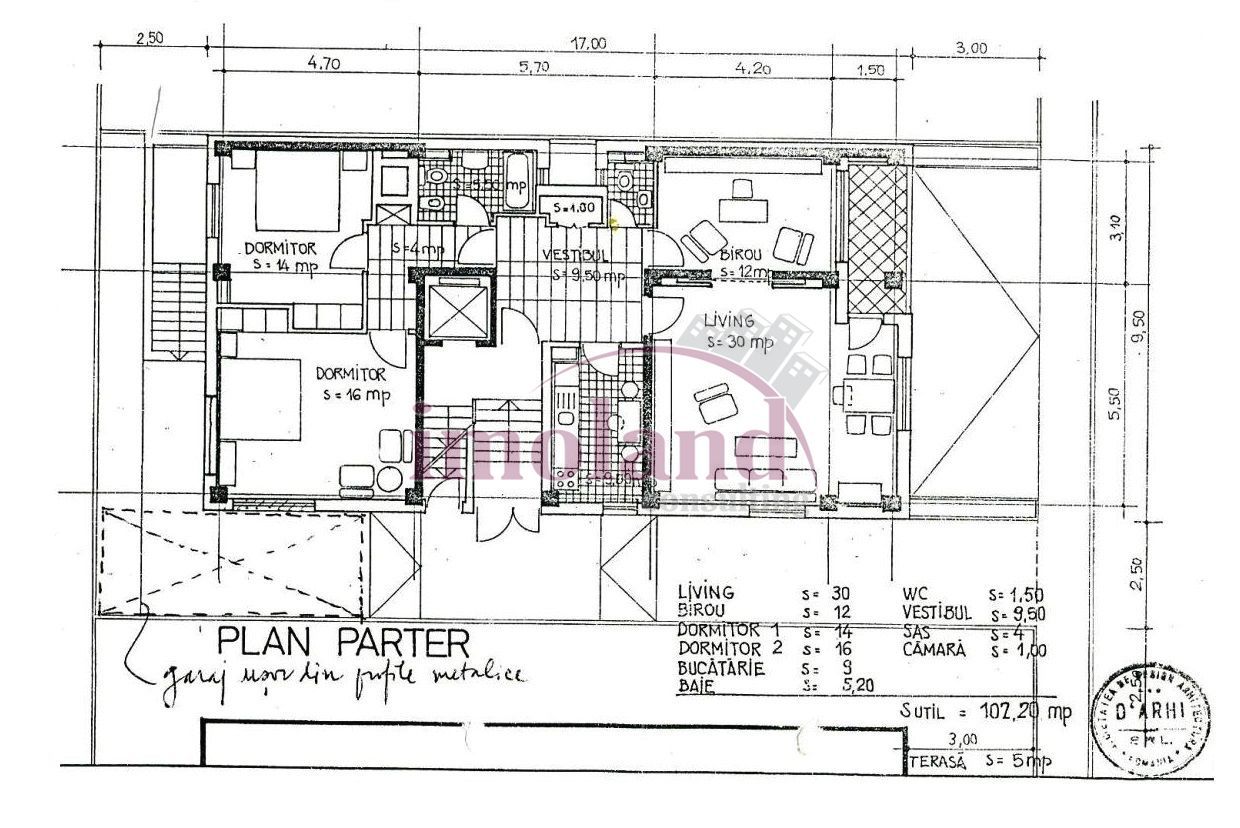 Vanzare - Parter inalt - 4 Camere - Primaverii - Schiță 7