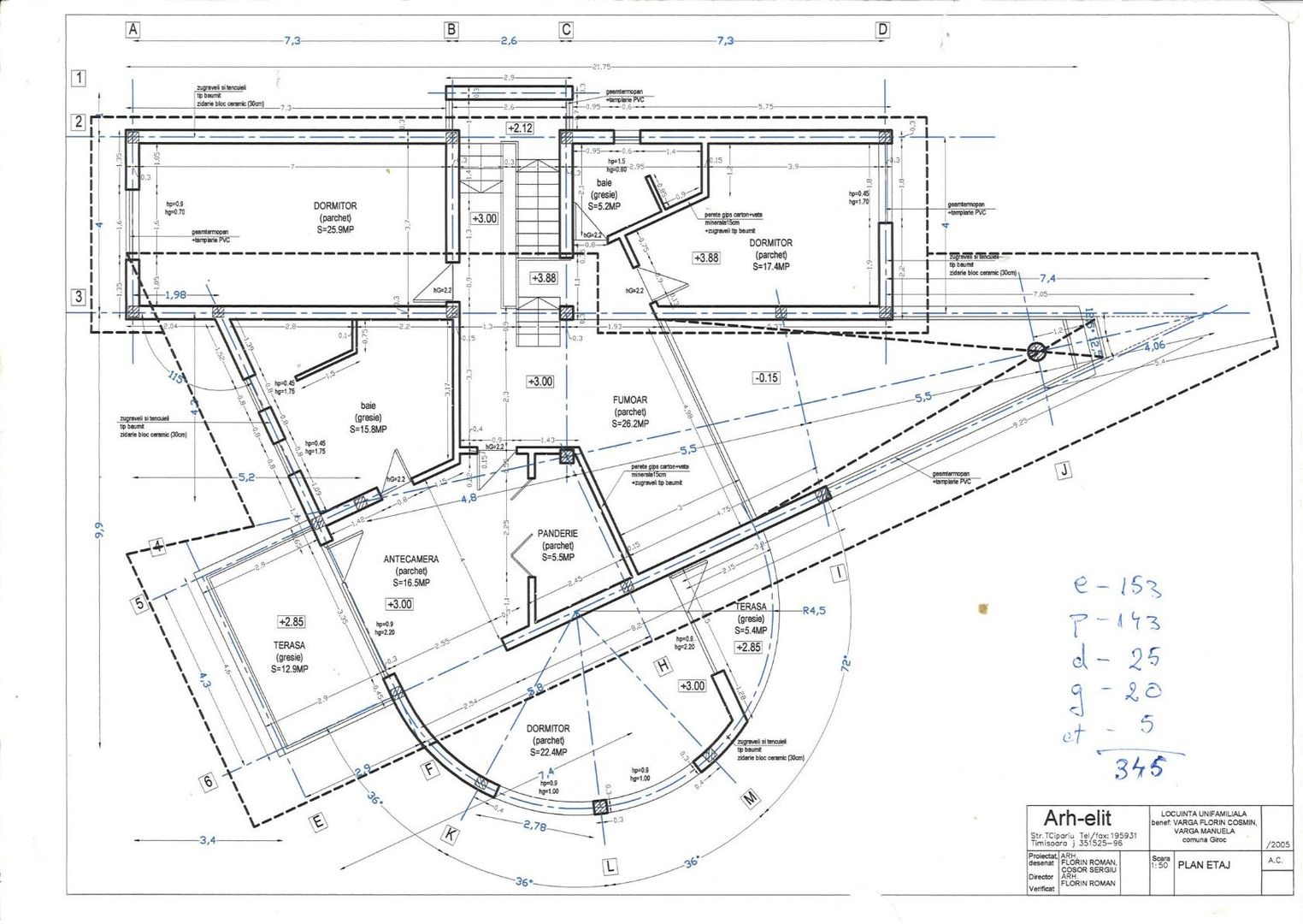 Vand casa 330 mp utili in zona planetelor Giroc, D+P+ E + pod - Poză 34
