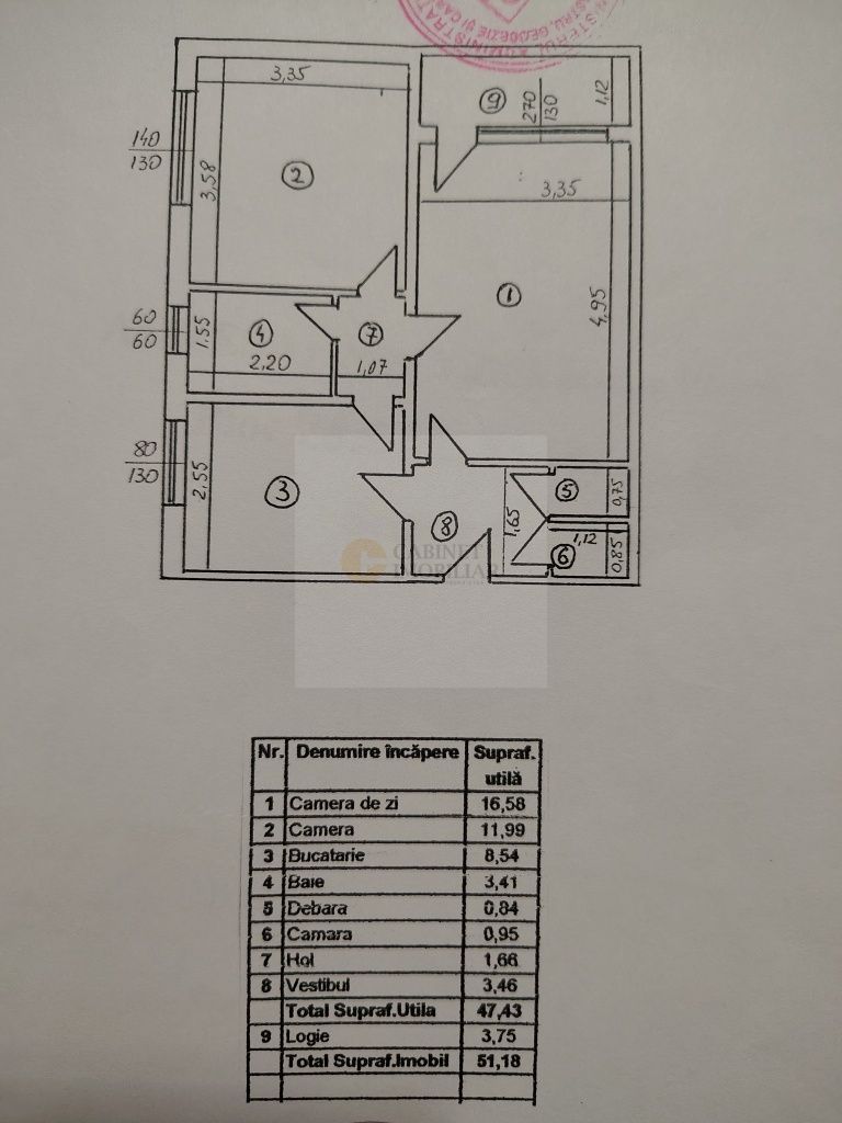 2 Camere - 52MP | Circular | 2 Lifturi | Bucatarie Mare | Drumul Tab - Schiță 5