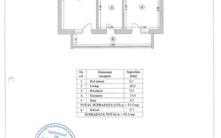De inchiriat 2 camere, The Grand Kristal, mobilat si utilat | Sector 4 - Schiță 7