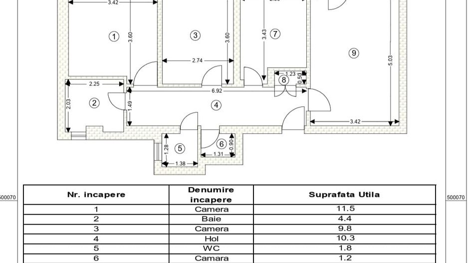 Apartament  3 camere Racadau - Poză 3