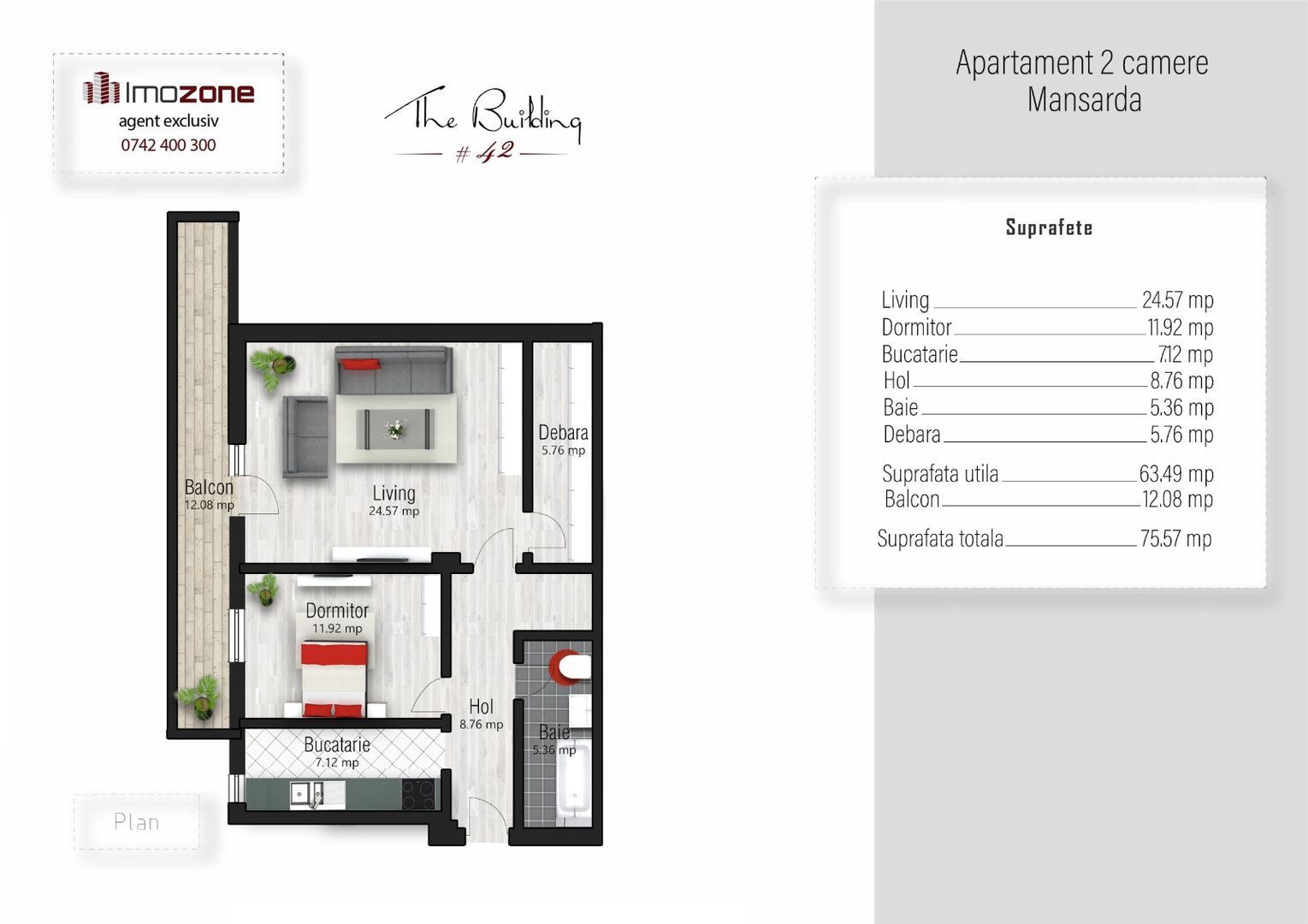 2 camere, 75 mp, Sector 5, BLOC NOU, etaj 5, lift, Comision 0 % - Poză 8