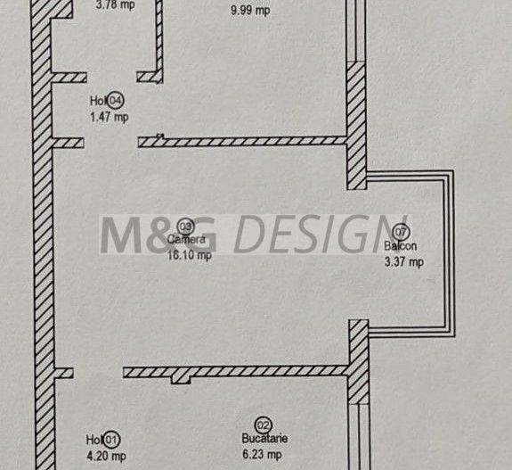 Apartament 2 camere Girocului etaj 3 - Schiță 11