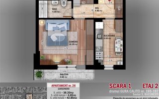 Garsoniera Theodor Pallady 40 mp etaj 2/4 centrala proprie balcon - Poză 7