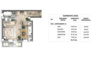 Apartament 1 camere, decomandat, bloc nou, Capat CUG - Lunca Cetatuii - Poză 5