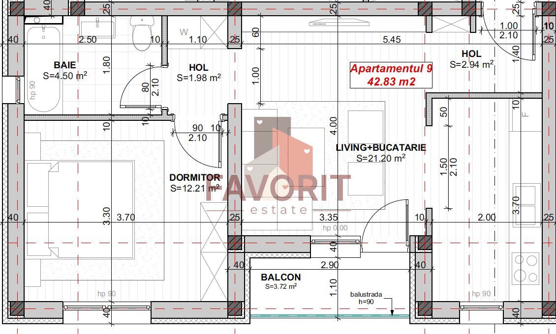 Etaj 1. Braytim. Bloc Nou. - Schiță 13