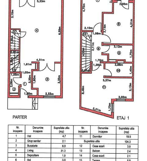 Ansamblu privat | Casa  4 camere | 3 bai | Parcare | Toate utilitatile - Schiță 19