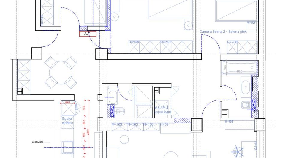 Comision 0% | 5 camere Dorobanti ASE | Garaj 14.56 mp | Bloc 1982 - Schiță 14