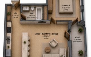 Apartamente cu 1-2-3-4 camere, parcare | Bloc Nou Traian Vuia Pod IRA - Poză 3
