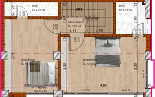 Apartament de vanzare 3 camere tip Duplex***Curte 110mp***Piata Domenii - Poză 22
