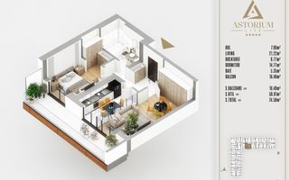 2 camere  proiect premium titan pallady - Schiță 5