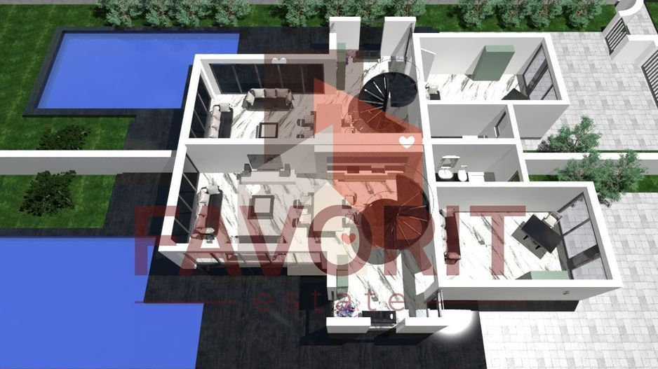 Duplex la rosu in Dumbravita langa lac - Schiță 11