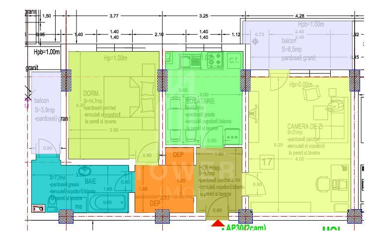 Apartament 2 camere | Zona Cireșica-Sibiu - Poză 1