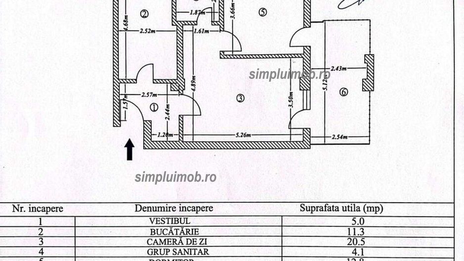 Ap 2 cam, 67mp, str. Ciresului, loc parcare subteran, mobilat-utilat - Poză 8
