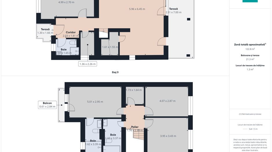 Duplex 5 camere  în cartier Europa Mosnița Nouă - Poză 23