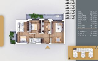 Apartament 3 camere Incalzire prin Pardoseala Th. Pallady - Poză 1