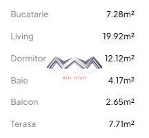 Apartament 2 camere | bucătărie închisă | Otopeni central - Schiță 13