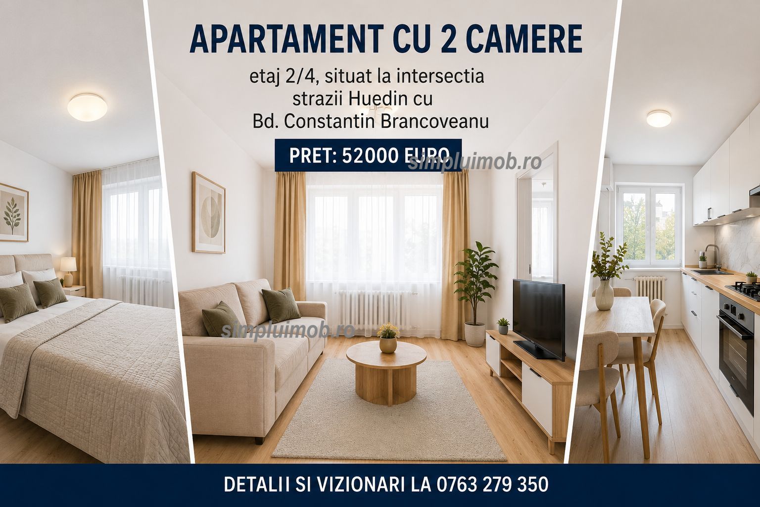 2 camere Brancoveanu Huedin Sector 4 - Poză 1