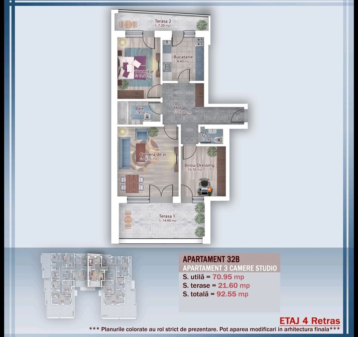 Apartament 3 Camere cu TERASA superb, Pallady Titan,Metrou,STB,OFERTA - Poză 1