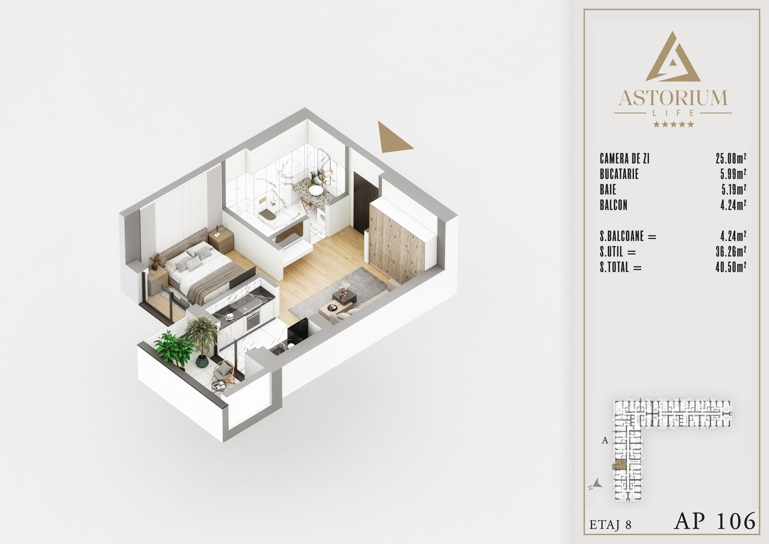 Titan Pallady Garsoniera tip Studio Astorium Predare Decembrie 2025 - Poză 2