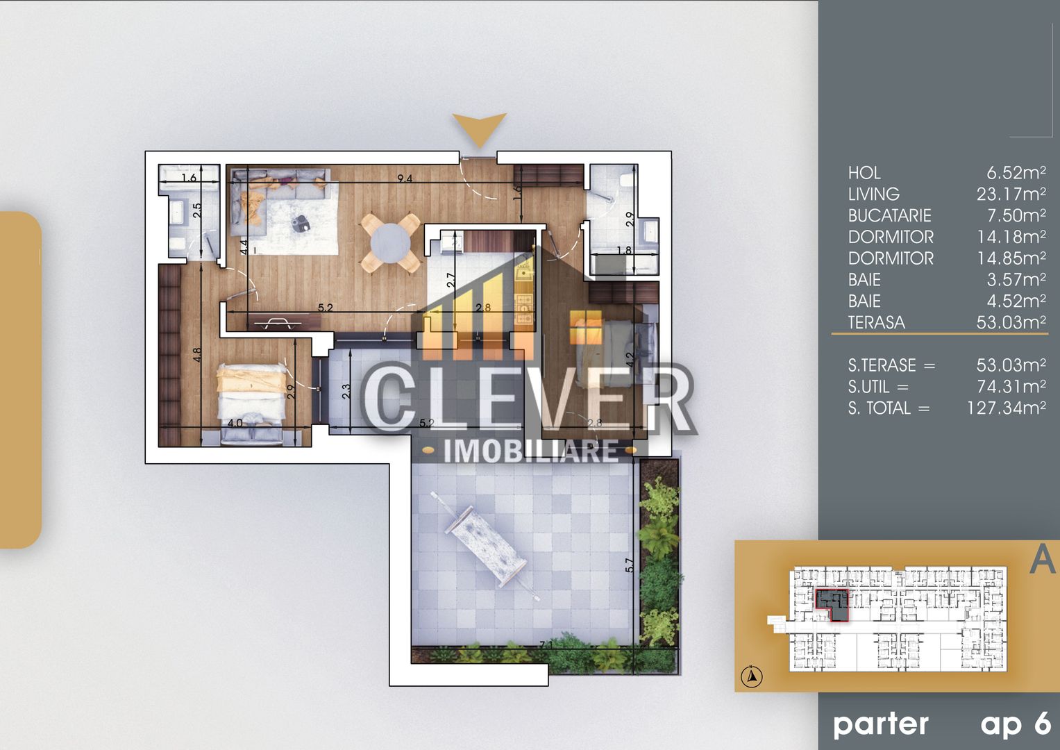 Titan- Pallady Apartament 3 camere Incalzire prin Pardoseala - Poză 1