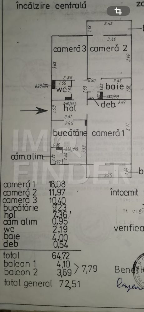 Vanzare apartament 3 camere  Zorilor, 65 mp plus 2 balcoane, zona Recuperare - Poză 10