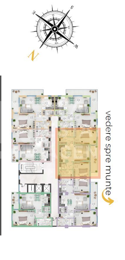 Apartament cu 3 camere de vânzare, Carpathia - Schiță 11