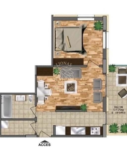 Apartament Nou Finisat 2 camere-balcon-mezanin-Zona Terra - Poză 1