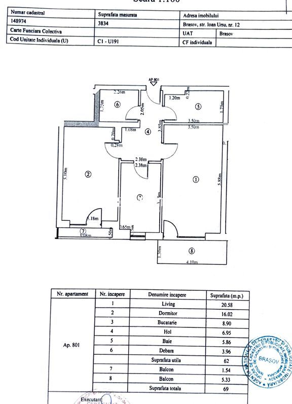 REZERVAT | 2 Camere Decomandat | Urban Pentha | Parcare - Poză 8