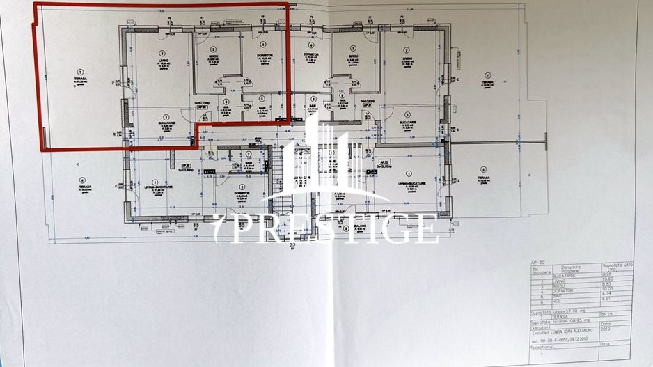 PENTHOUSE CU TERASĂ 50 MP | 3 CAMERE | 2 LOCURI PARCARE | TURNIȘOR - Schiță 10