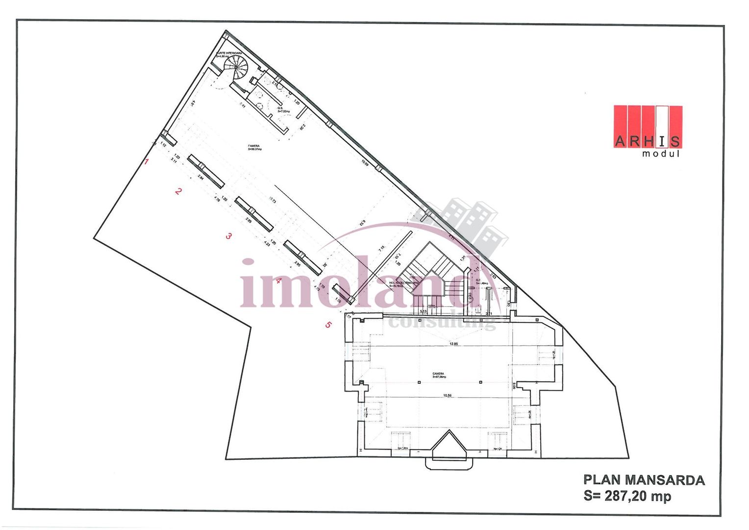 Vila impunatoare - 20 camere - birouri - Romana-Lahovari - Schiță 23