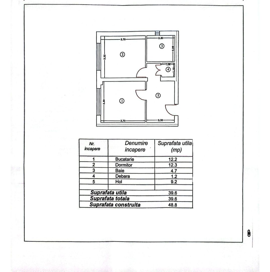 Apartament cu 2 camere, parter, ideal spatiu comercial, VASLUI - zona PROCOPIU; - Poză 8