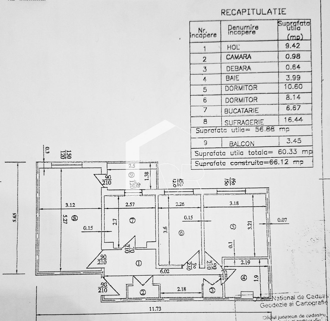 Apartament cu 3 camere, decomandat, zona 9 Mai - Poză 12