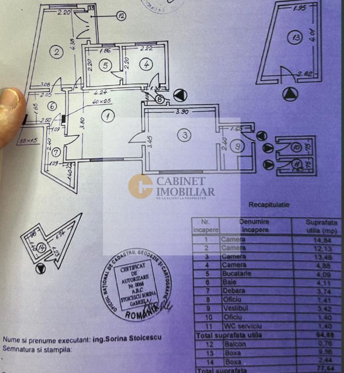 4 camere  | Etaj 1/6  | Cismigiu | 65 mp - Poză 21