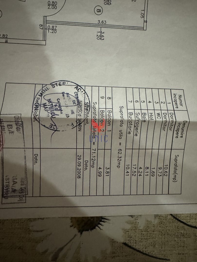 Apartament  3 camere decomandate - Schiță 10