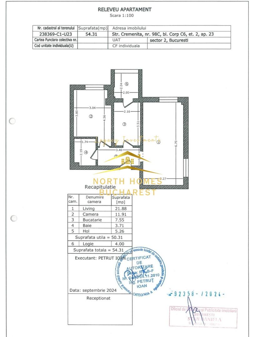 Apartament 2 CAM, 50mp utili + 4mp logie - Poză 7