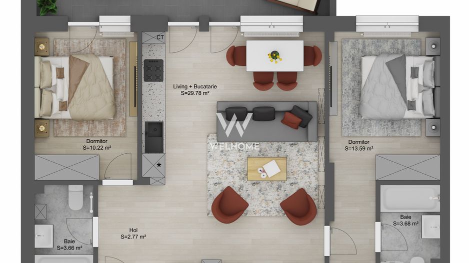 Apartament 3 camere in Sibiu - Schiță 6