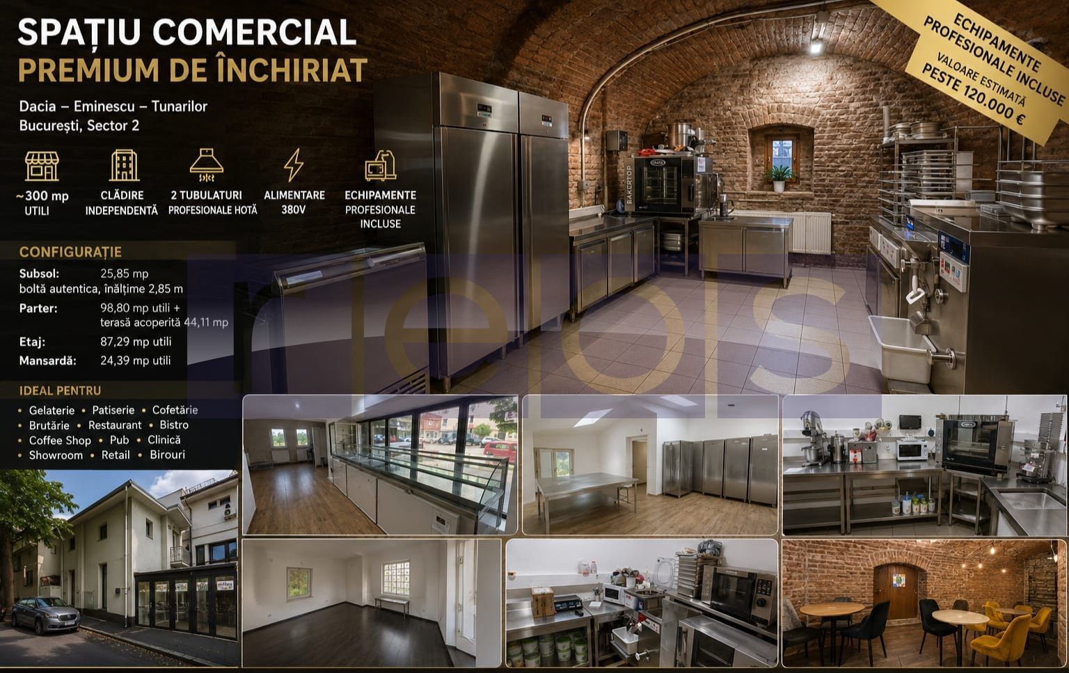 INCHIRIERE SPATIU COMERCIAL 300MP DACIA EMINESCU  HORECA CABINET SALON - Poză 3