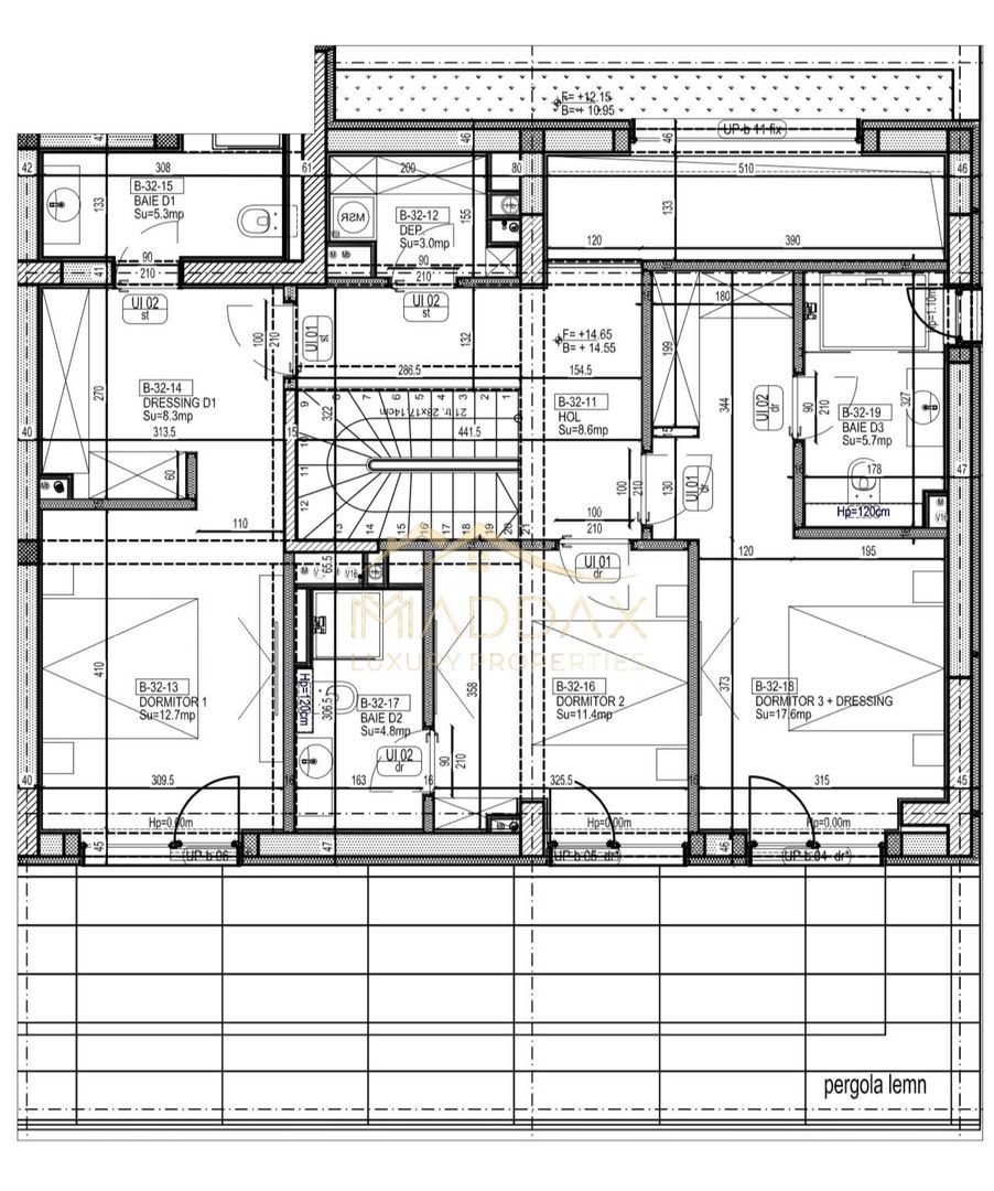 Impressive Penthouse-Triplex ** Green Building***/ 3 parking / Stefan Cel Mare - Schiță 55