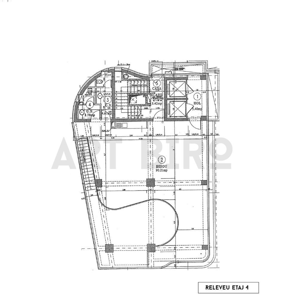 Zero comision, 290mp birou mobilat, terasa, Stirbei - Cismigiu, 15'[M] - Schiță 8