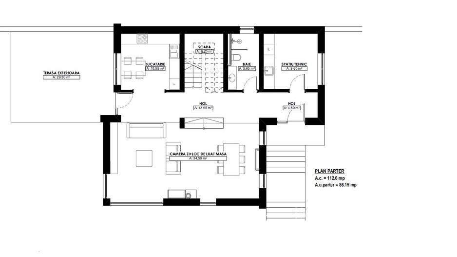 Casa individuala superba, amenajata in stil scandinav Dezmir COMISION 0% - Schiță 51