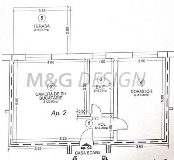 Apartament 2 camere Dumbravita parter cu terasa si curte - Schiță 7