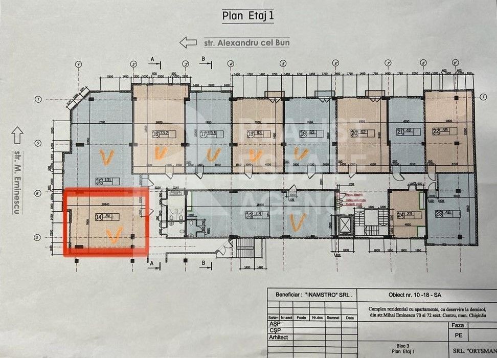 Chirie, spațiu de birouri, 78 mp, str. Mihai Eminescu, Centru - Poză 2
