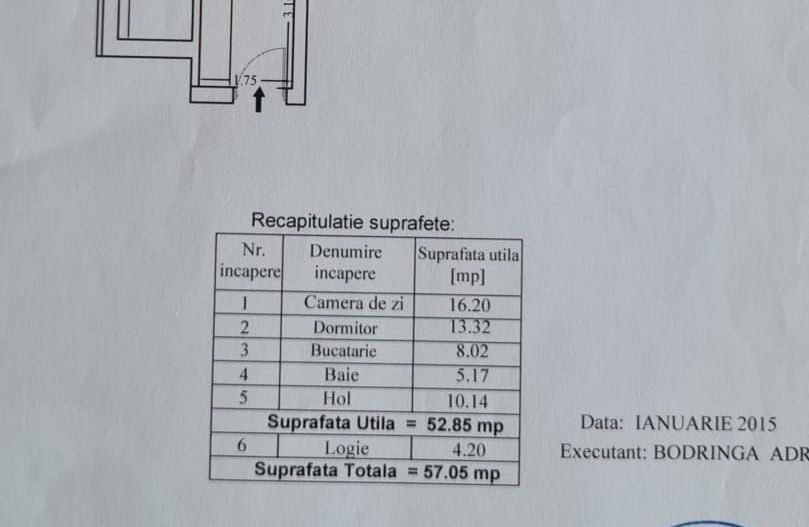 Apartament 2 camere gata de mutare la 5 minute metrou Lujerului - Schiță 8