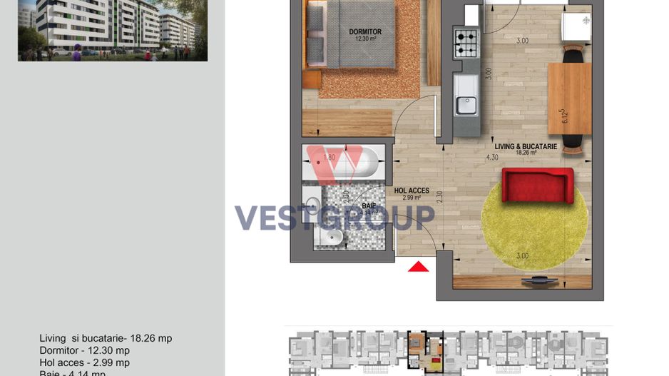 Apartament 2 Camere Weiner Residence Militari Direct Dezvoltator VEST - Poză 14