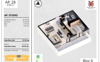 Apartament modern cu 2 camere, The Grand Kristal Residence, rond Metro - Poză 12