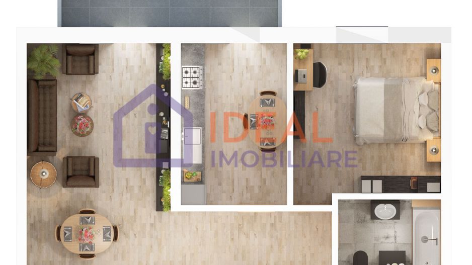 Apartament cu 2 camere și balcon de vânzare în zona Doamna Stanca - Poză 3