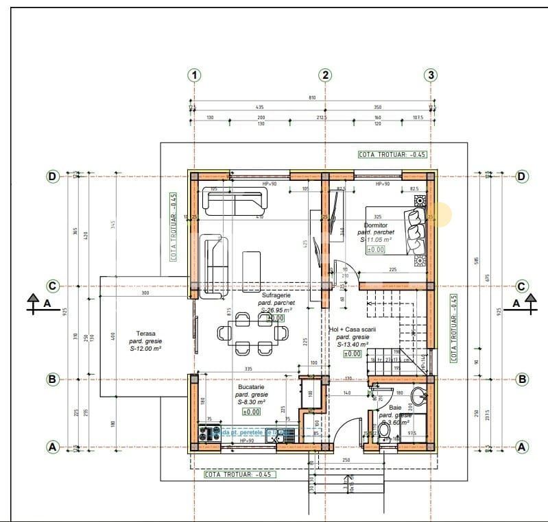 Casa la rosu 5 camere, 119 mp utili de vanzare in Ocolis - Poză 8